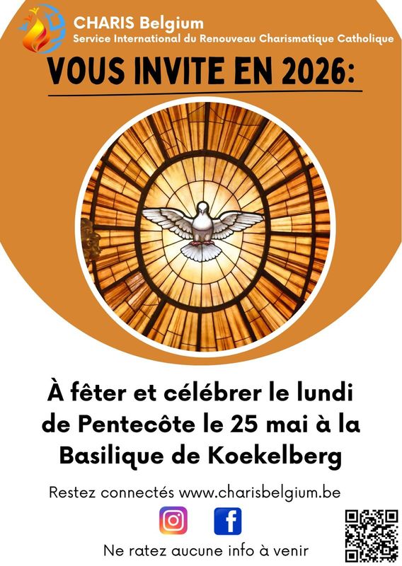Affiche CHARIS Belgium pour le lundi de Pentecôte à Koekelberg