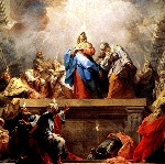 La Pentecôte, peinture du Greco : l'Esprit Saint descend sur les apôtres